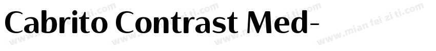 Cabrito Contrast Med字体转换
